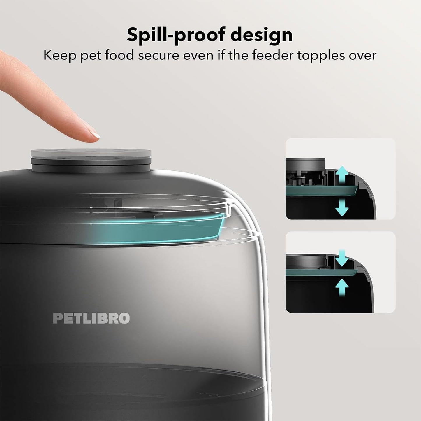 PETLIBRO Automatic 2L PET Feeder, Wi-Fi Rechargeable