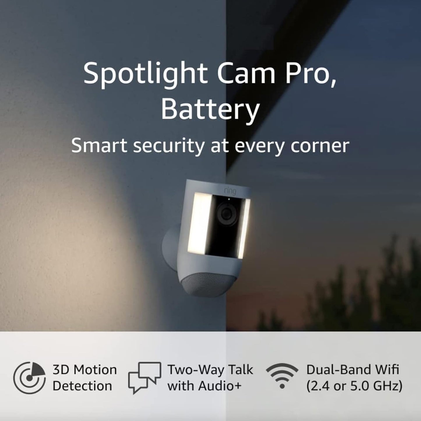 Ring Spotlight Cam Pro Battery Pro Grade Outdoor Security
