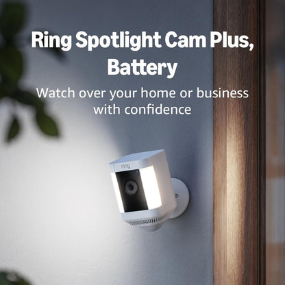 Ring Spotlight Cam Plus Battery Smart Outdoor Security in HD