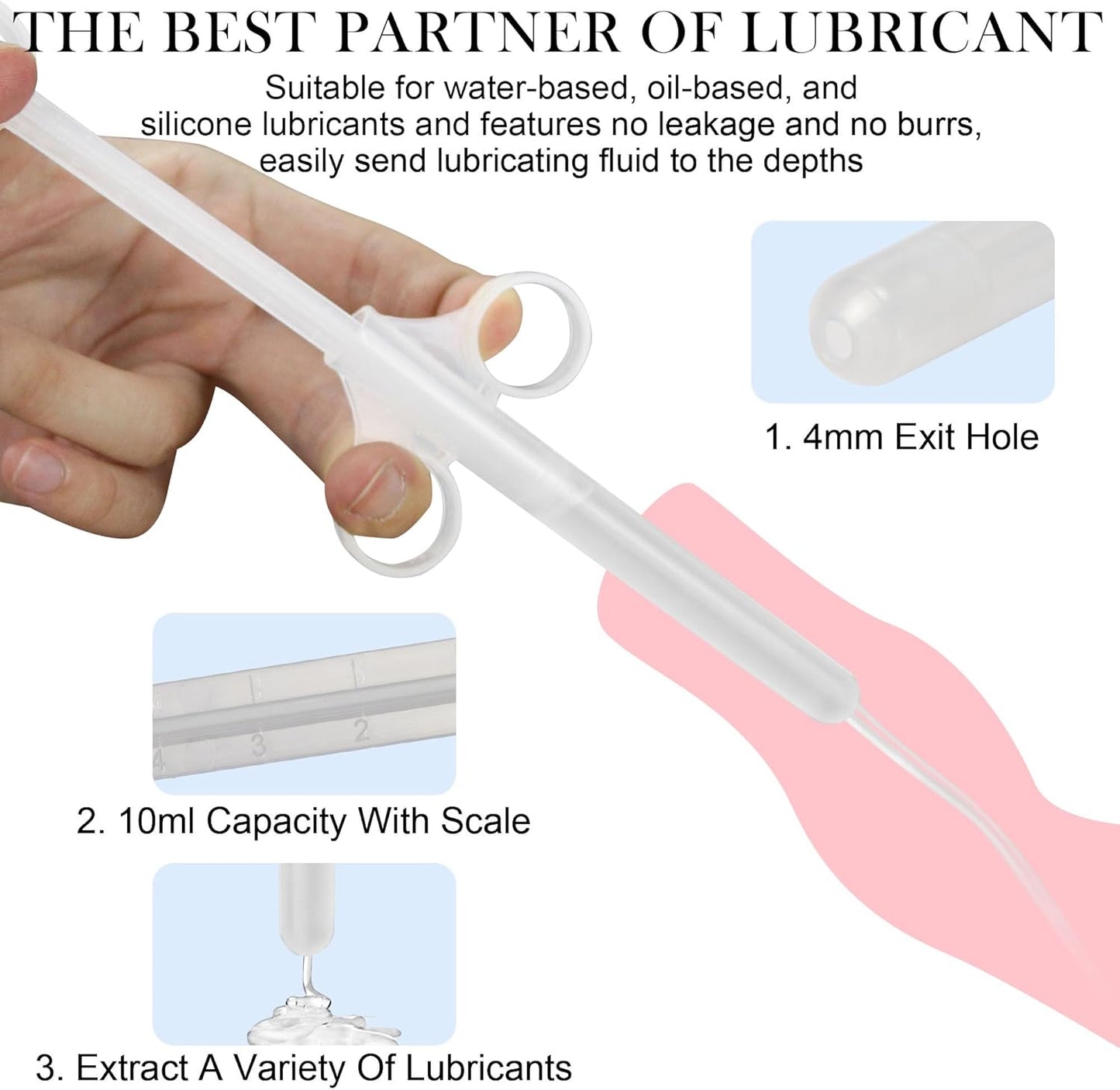 NEWJINDA Lube Applicator Syringe