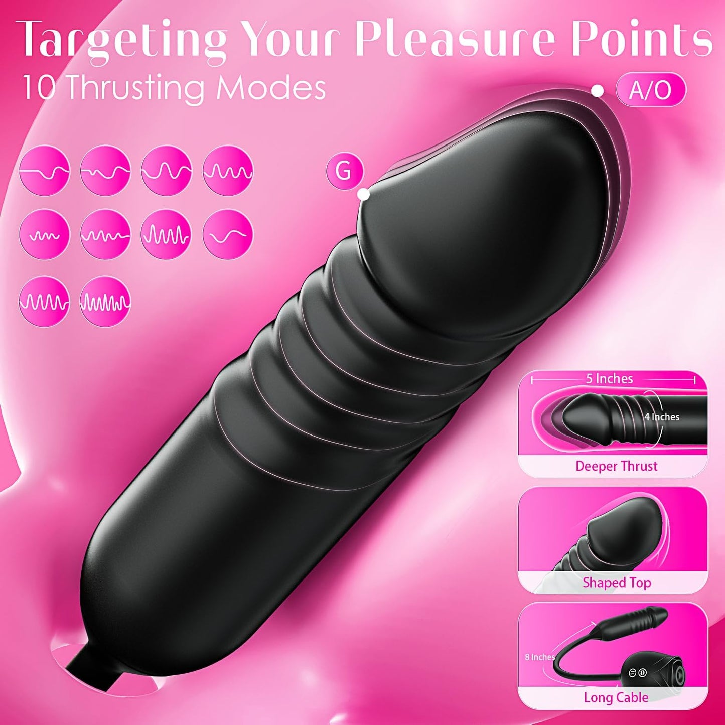 MOOLIGIRL Vibrator Dildo (BLACK)
