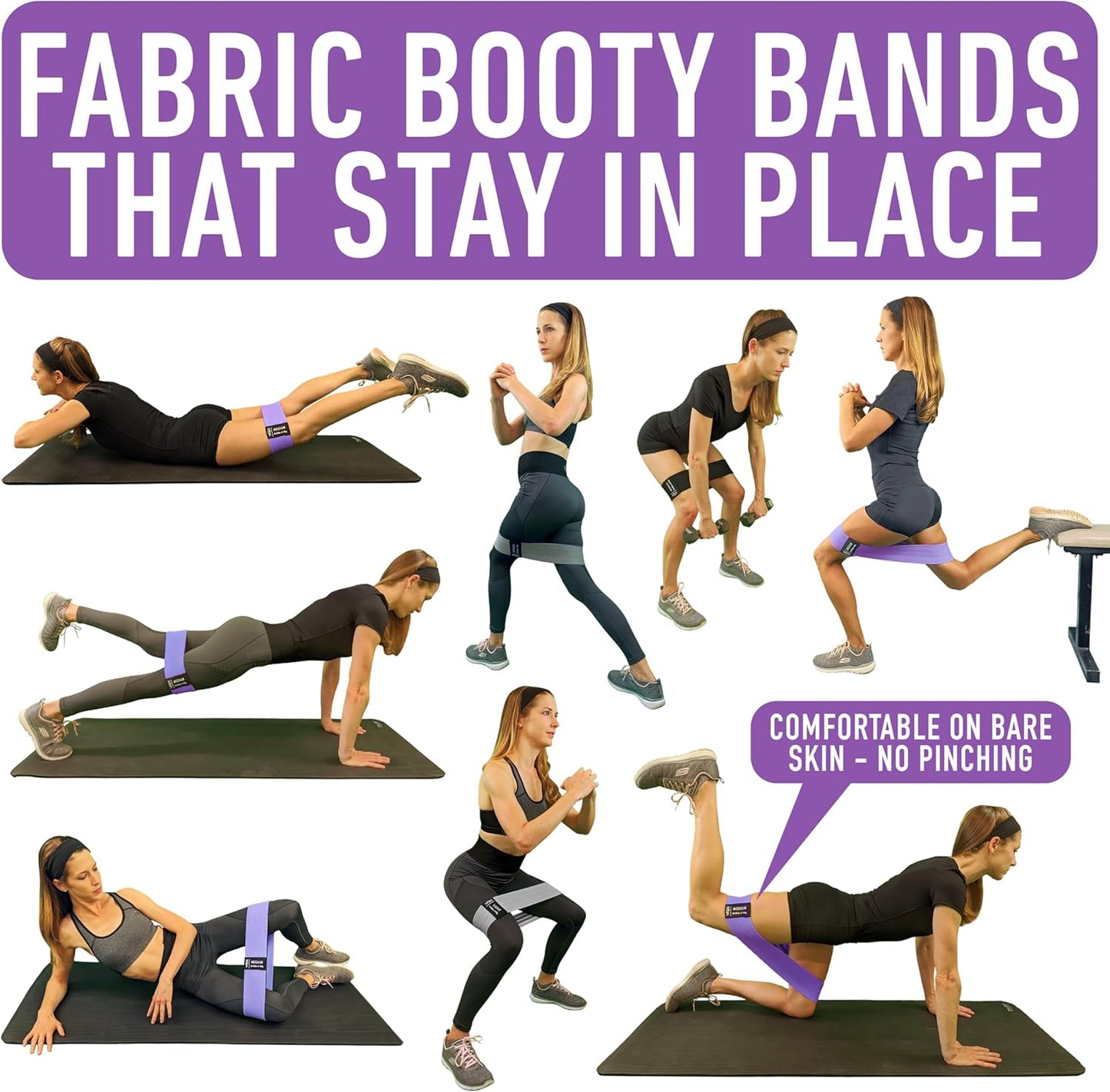 Vergali Fabric Resistance Bands Set of 4