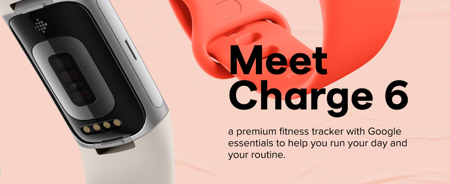 Fitbit Charge 6 Fitness Tracker with Google apps