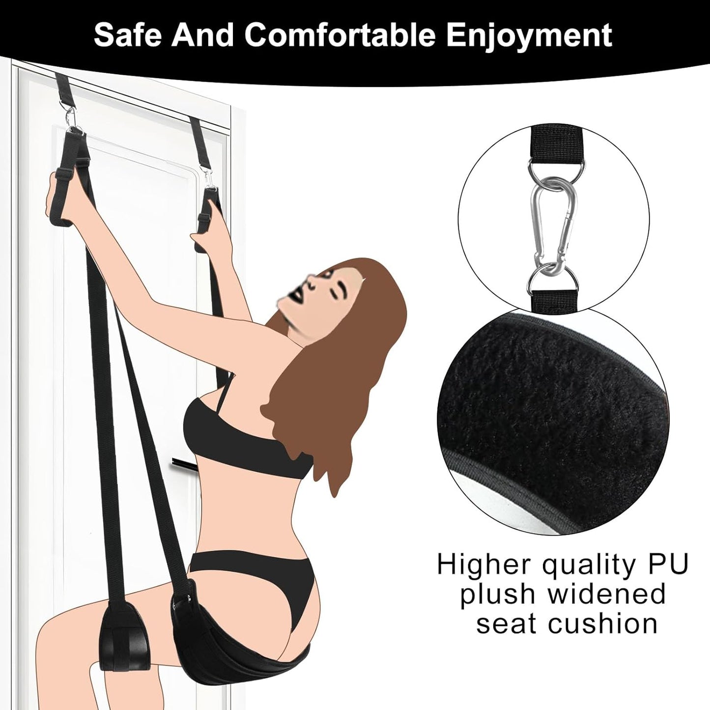 CEZO BDSM Door Sex Toys – Adjustable Leather Bondage Swing