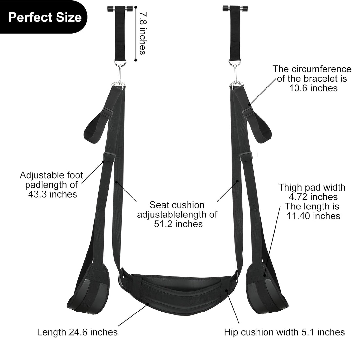 CEZO BDSM Door Sex Toys – Adjustable Leather Bondage Swing