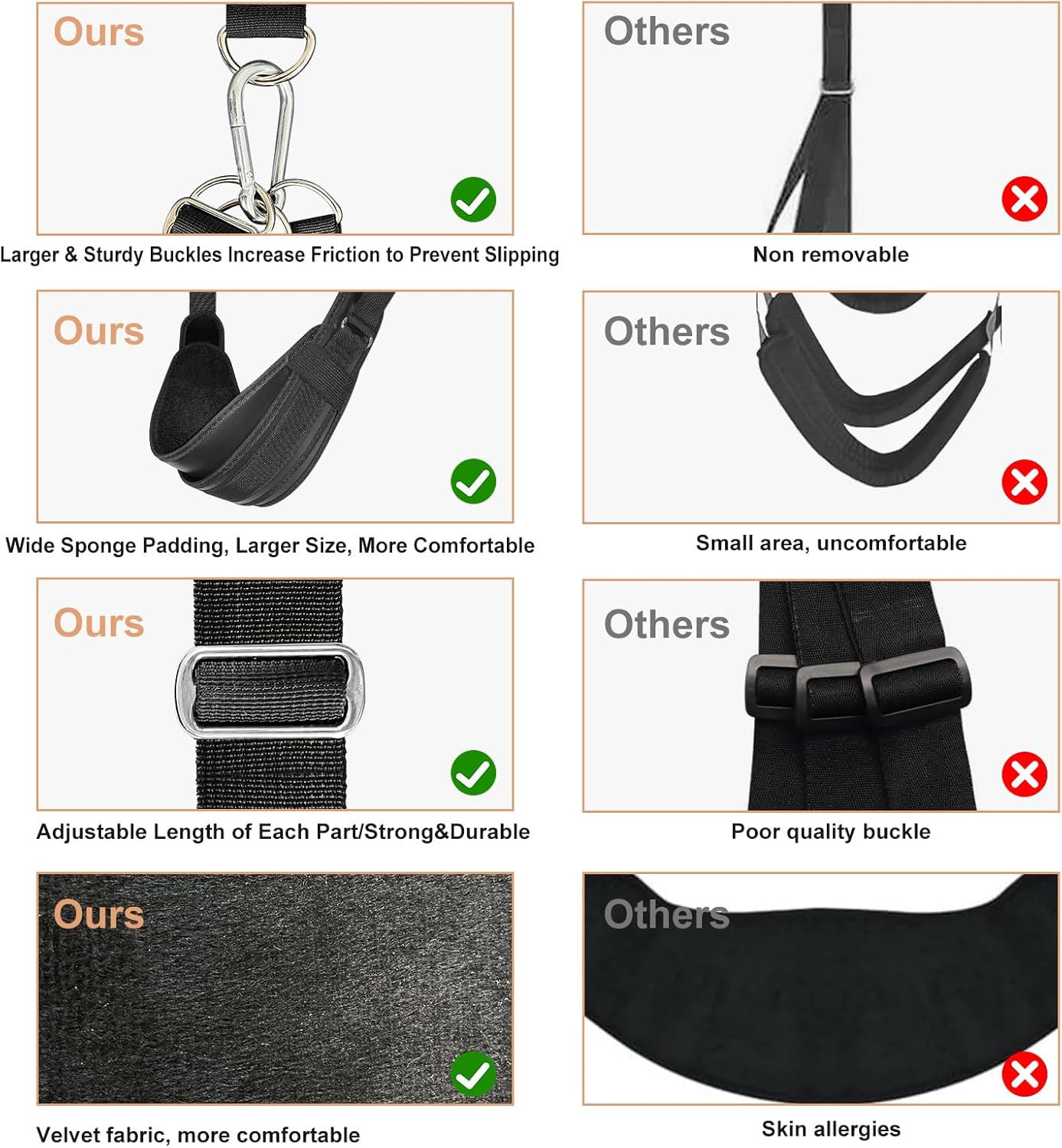 CEZO BDSM Door Sex Toys – Adjustable Leather Bondage Swing