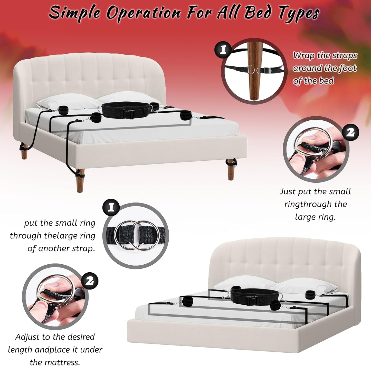 KEIVOEY BDSM Bondage Restraints Kit