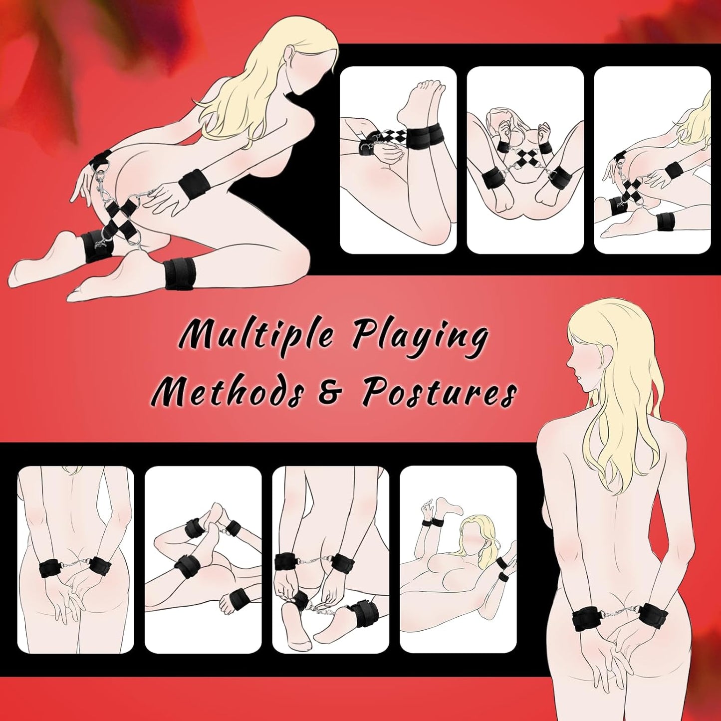 KEIVOEY BDSM Bondage Restraints Kit