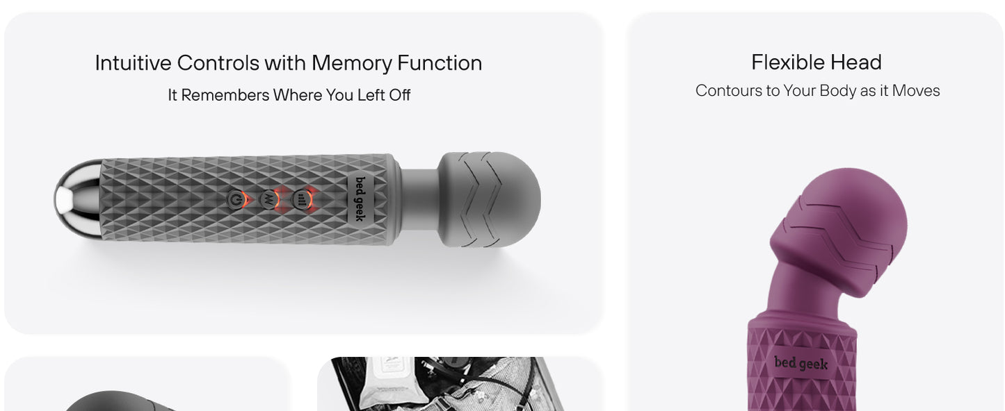 Bed Geek Handheld Cordless Personal Wand Massager